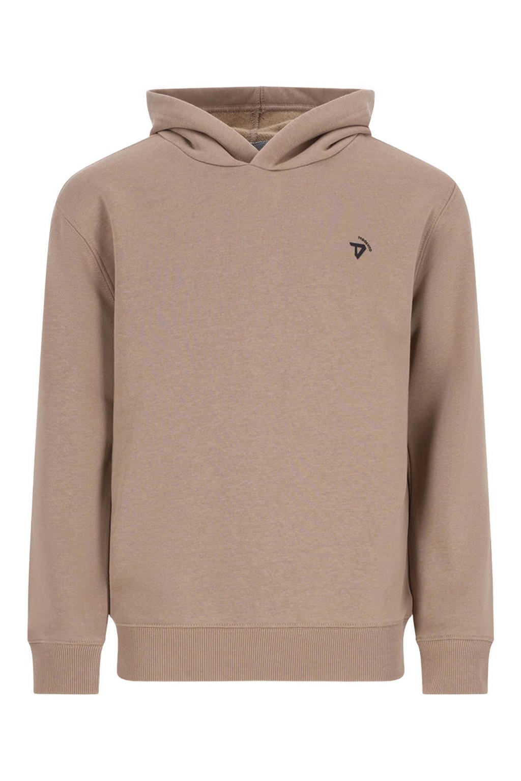 Zandkleurige jongens TYGO & vito NextGen hoodie van sweat materiaal met backprint, lange mouwen en capuchon