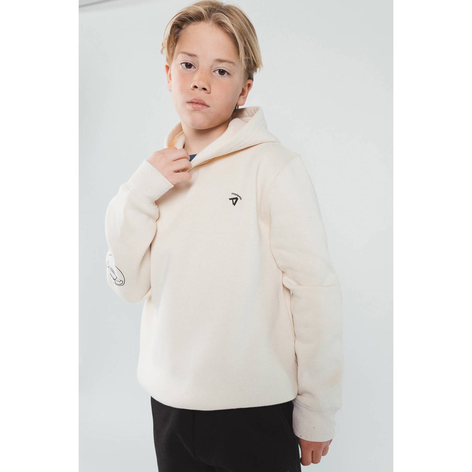 TYGO & vito NextGen sweater met backprint lichtgrijs