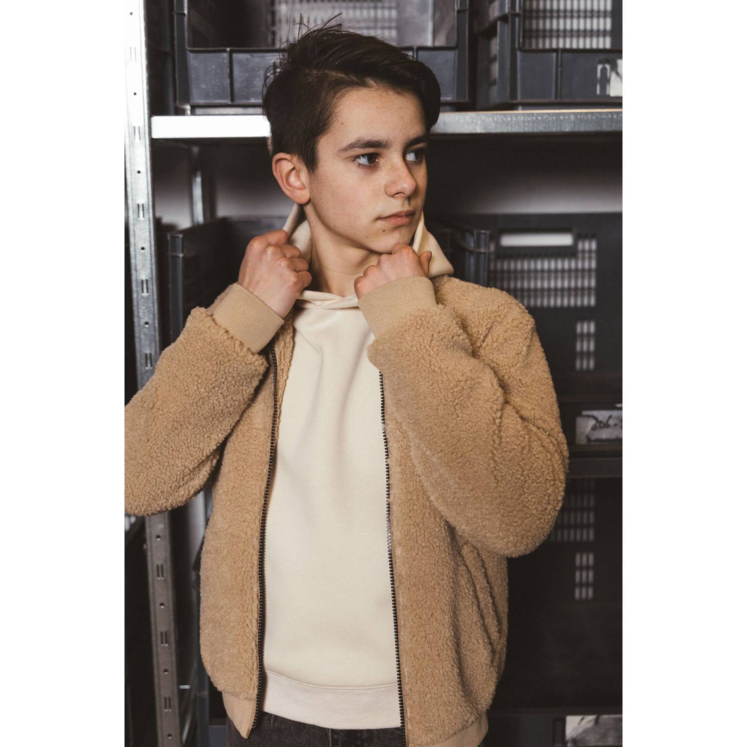 TYGO & vito NextGen sweater met backprint lichtgrijs