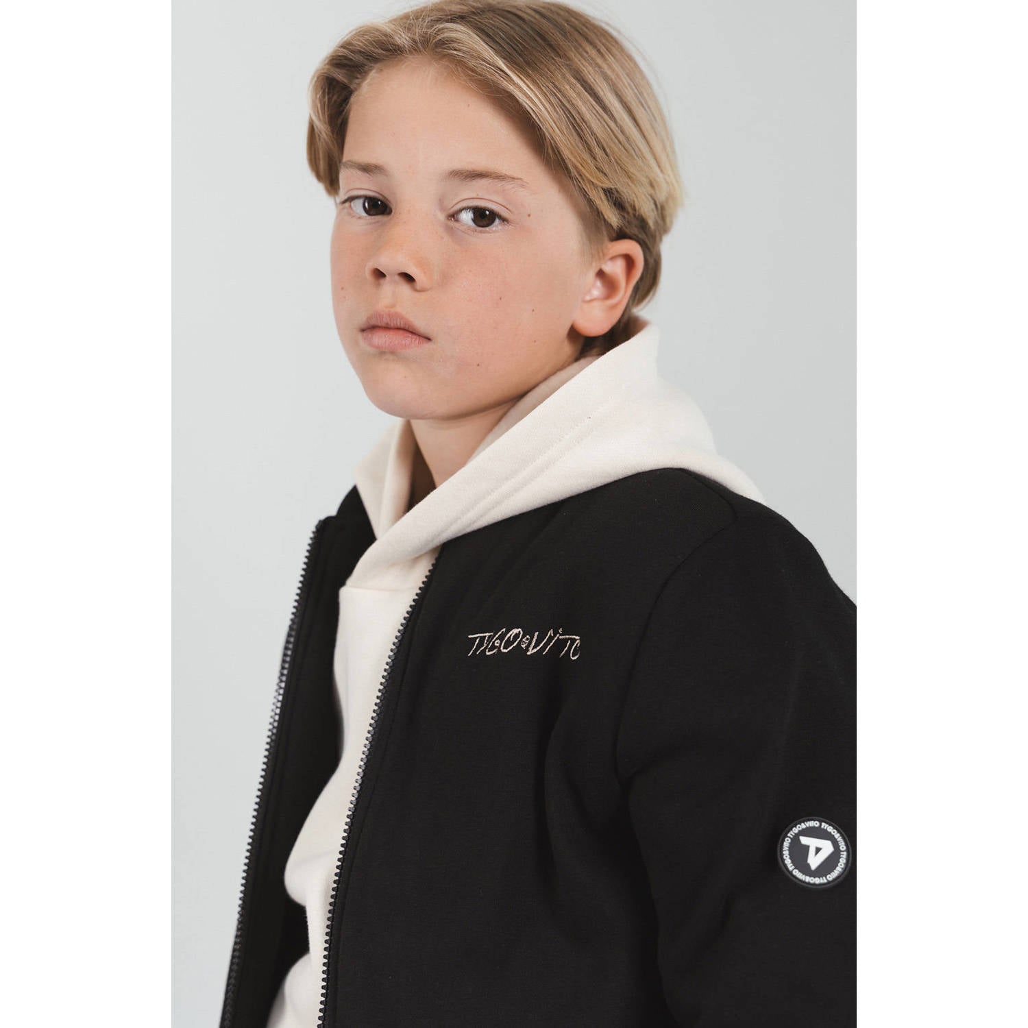 TYGO & vito NextGen sweatvest met print zwart