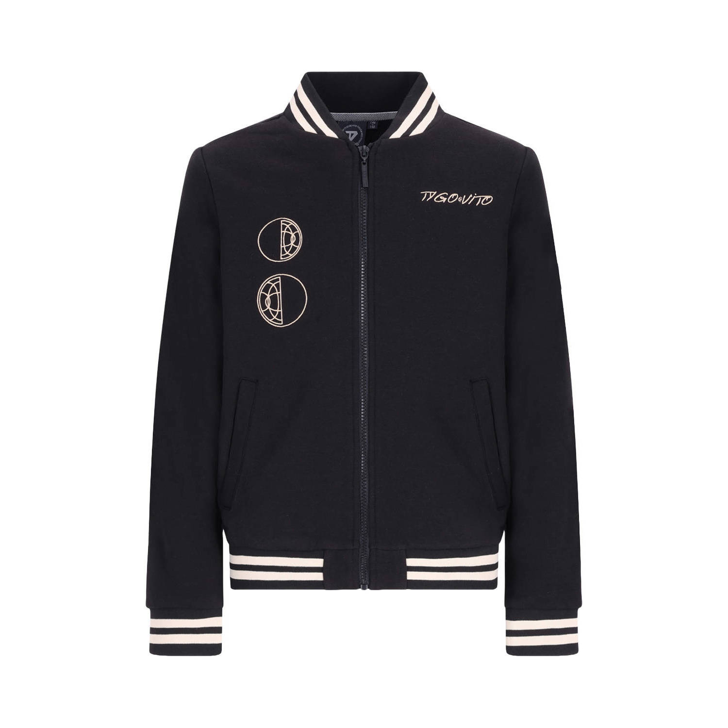 TYGO & vito NextGen sweatvest met print zwart