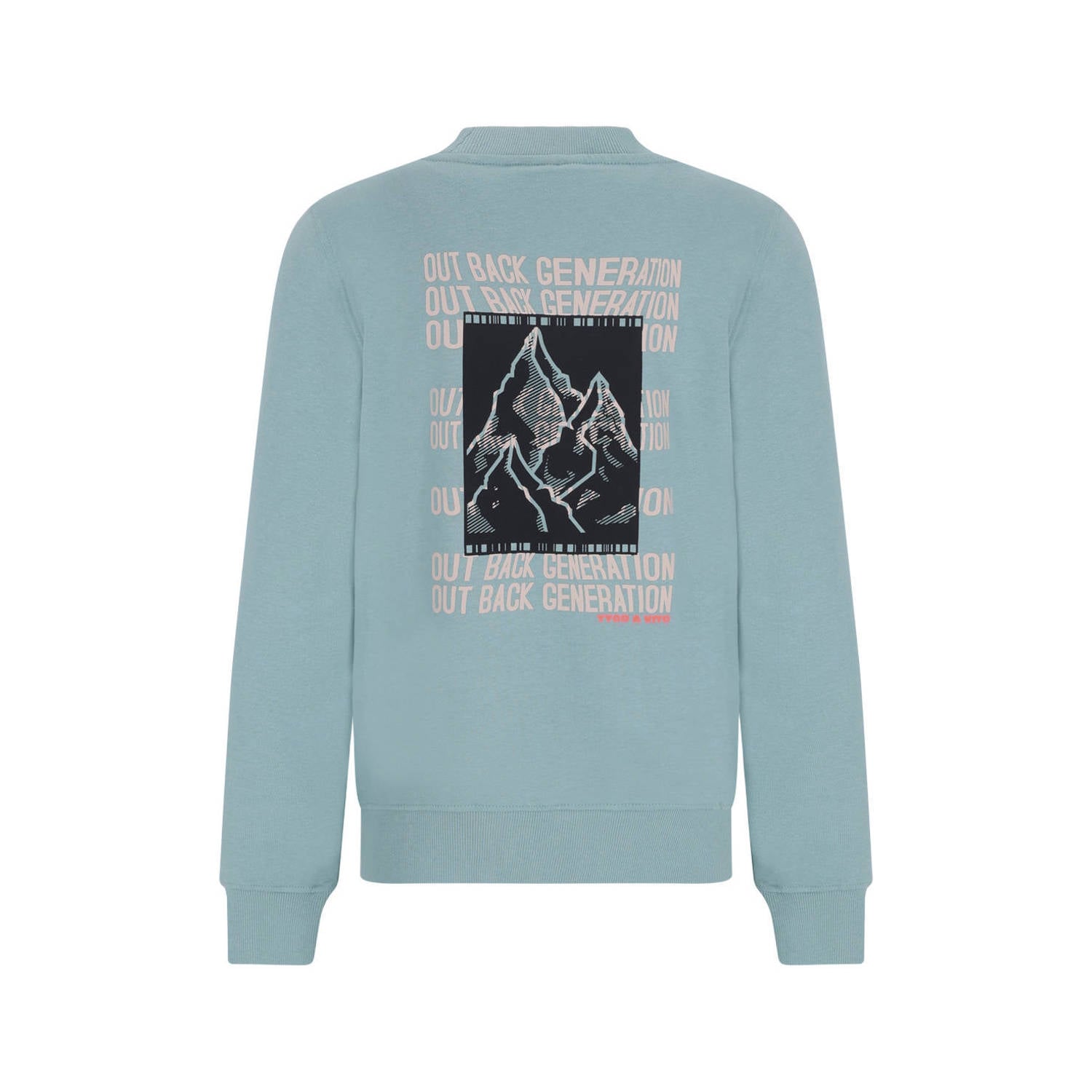 TYGO & vito NextGen sweater met backprint lichtblauw