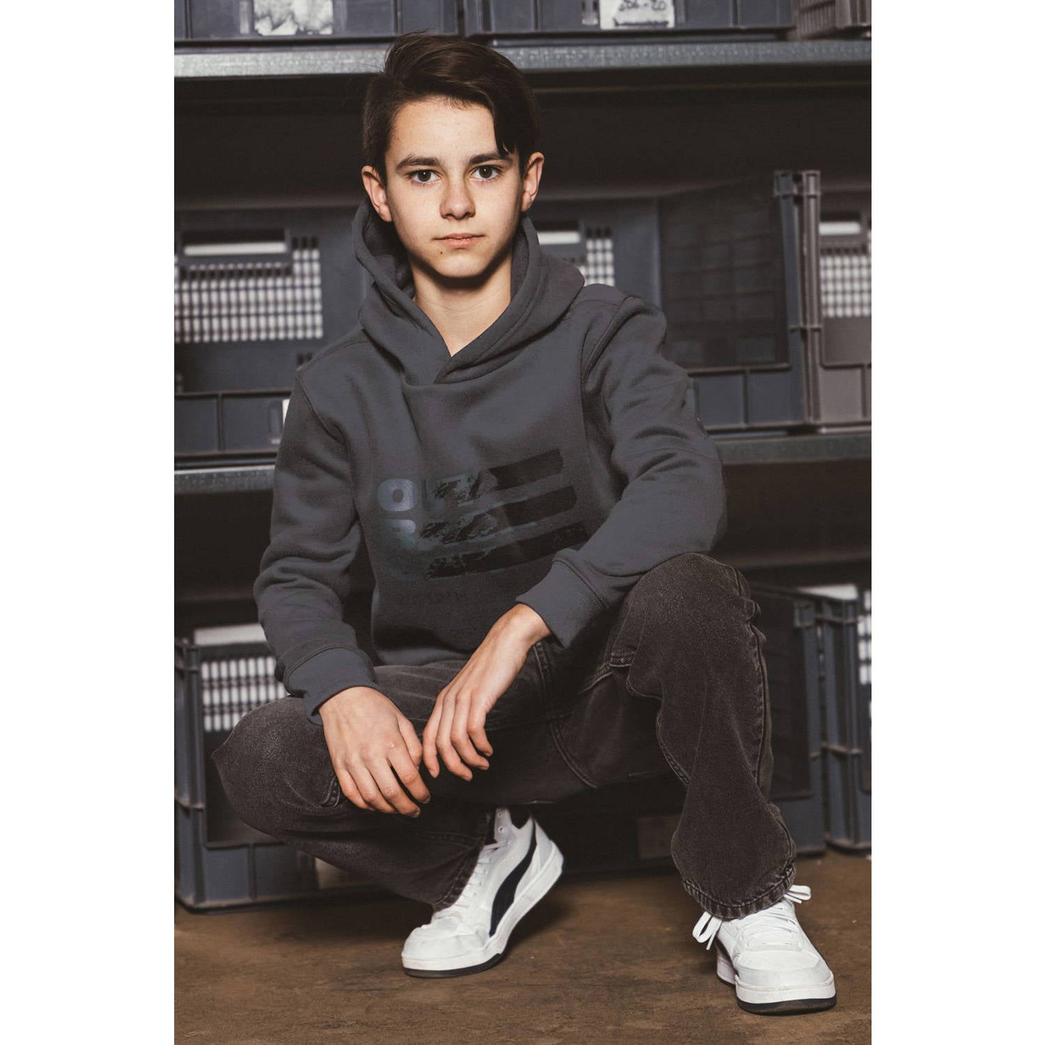 TYGO & vito NextGen hoodie met print donkerblauw
