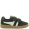 Gola Hawk Strap leren suède sneakers - donkergroen/wit