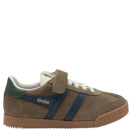 Gola Elan suède sneakers kaki/donkerblauw/donkergroen
