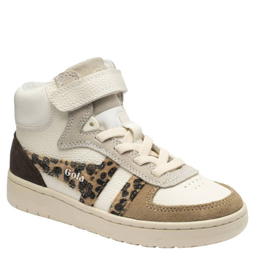 Gola sneakers wit/bruin