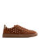 Gioseppo suède sneakers met print - cognac