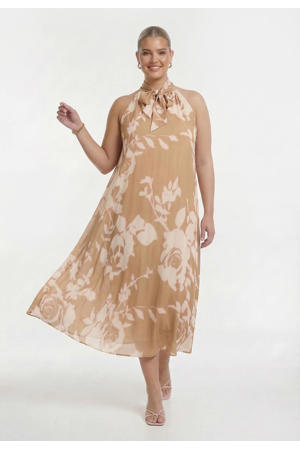 viscose jurk Plus Size - bruin