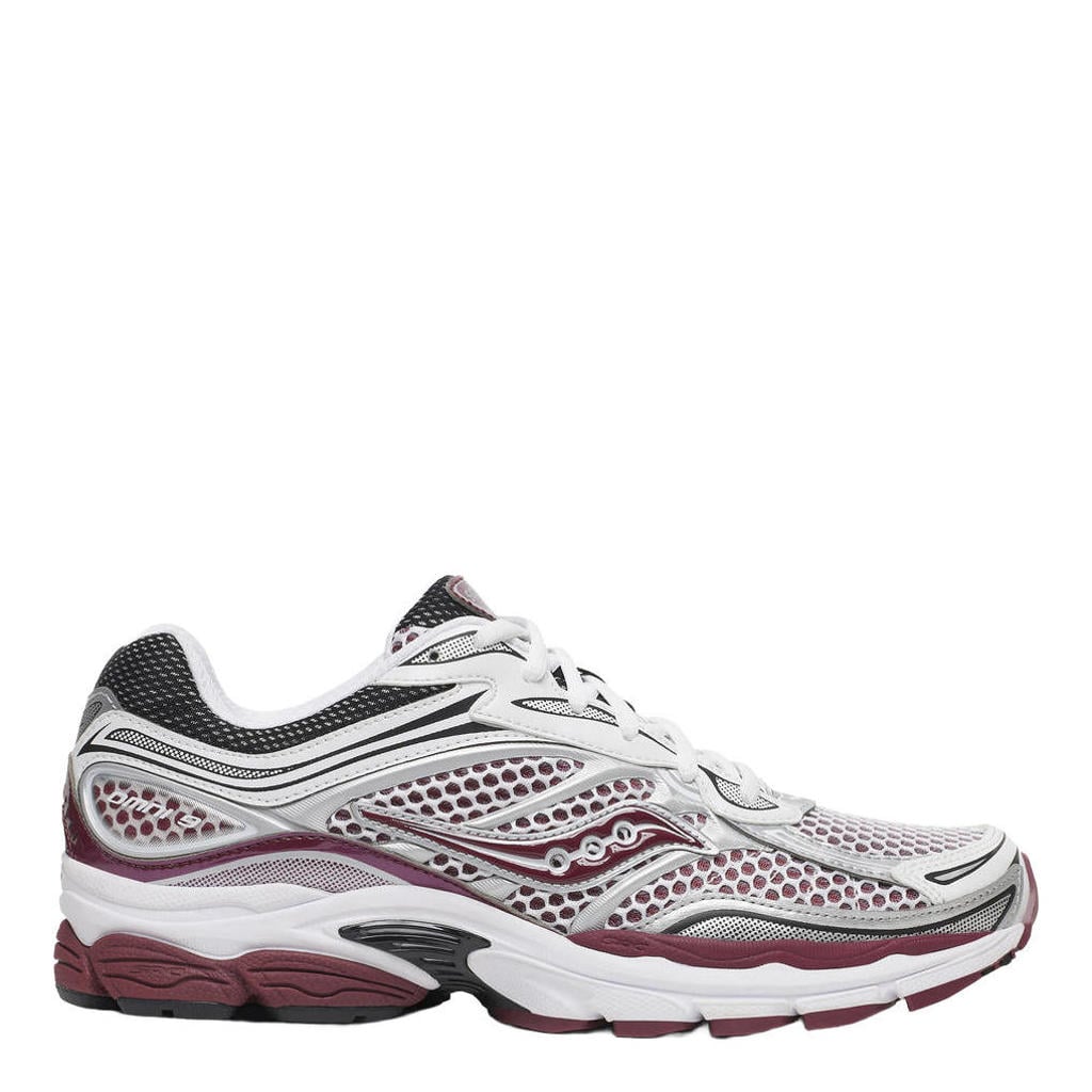 Witte unisex Saucony Progrid Omni 9 sneakers - roobruin van mesh-pu/voering: mesh/voetbed: eva met veters