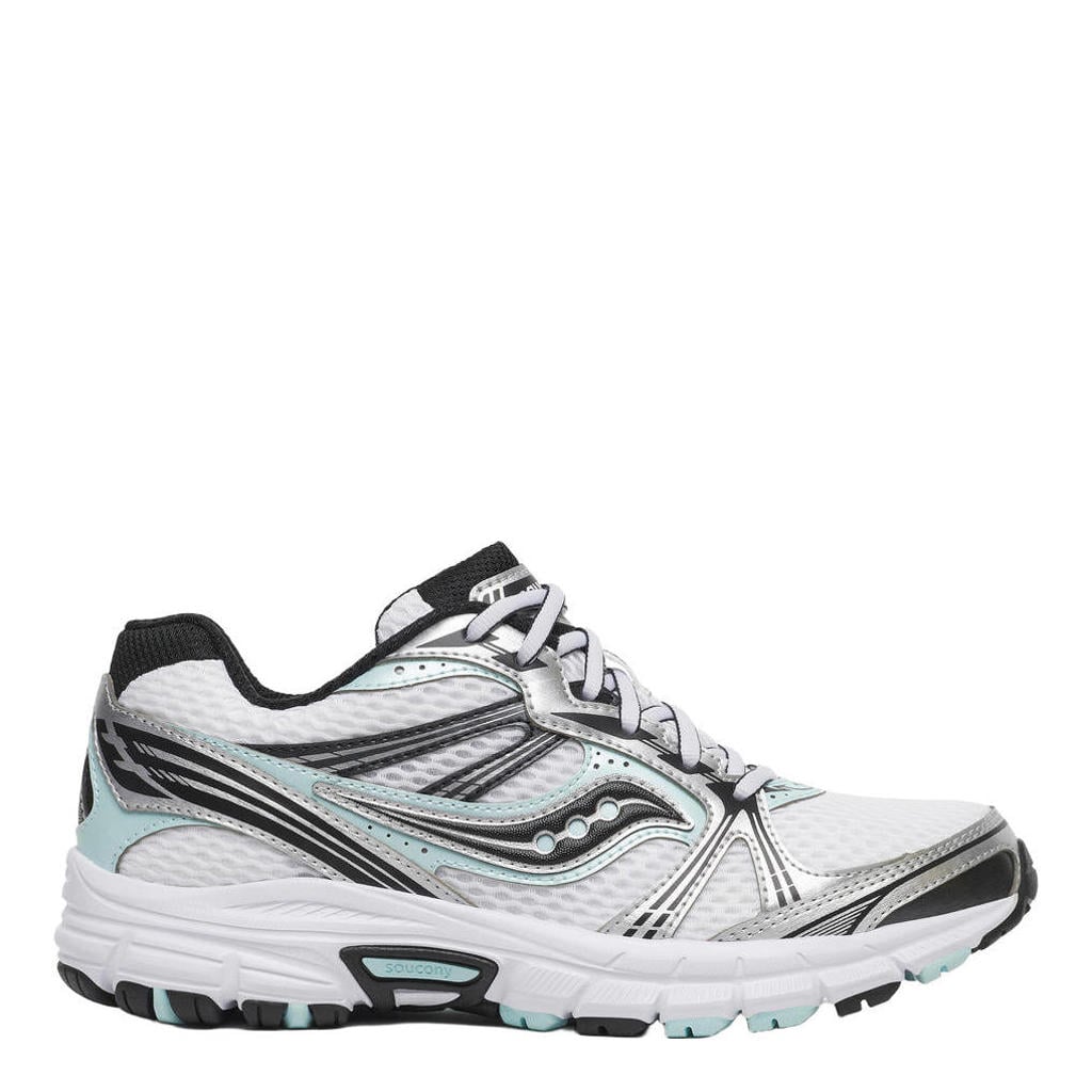 Zilver en aqua heren Saucony Grid Legacy sneakers - grijs van mesh-pu/voering: mesh/voetbed: eva met veters