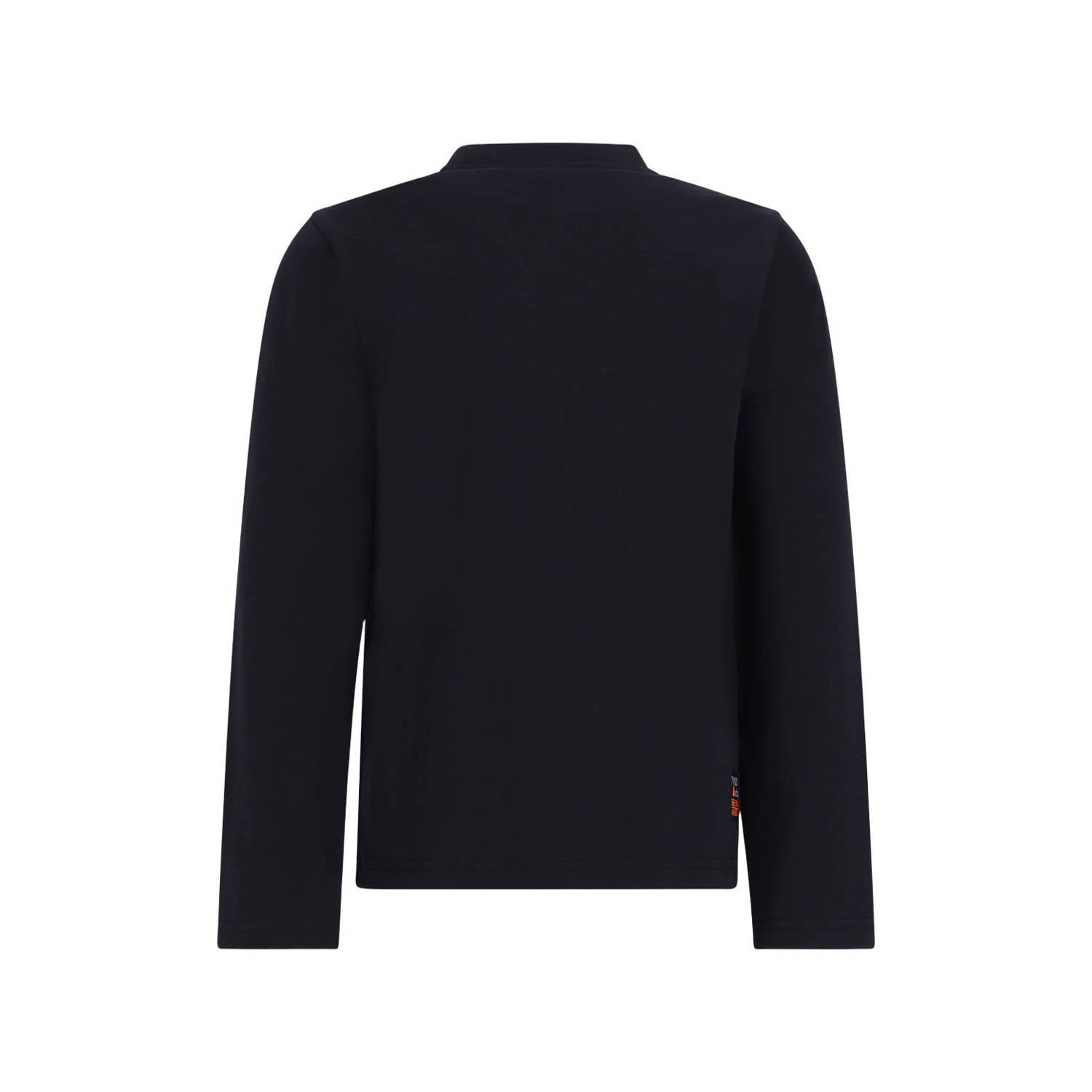 TYGO & vito rechtvallende longsleeve met print zwart
