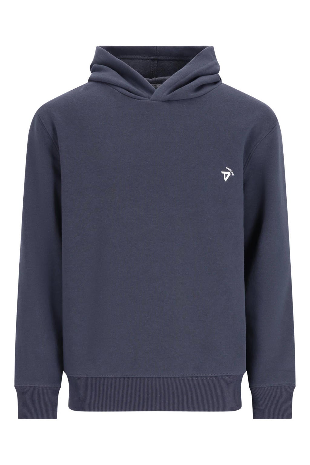 Donkerblauwe jongens TYGO & vito NextGen hoodie van polyester met backprint, lange mouwen en capuchon