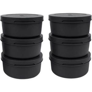Pizzadeeg doos - ø 16 cm / 250 gram - Zwart - 6 stuks