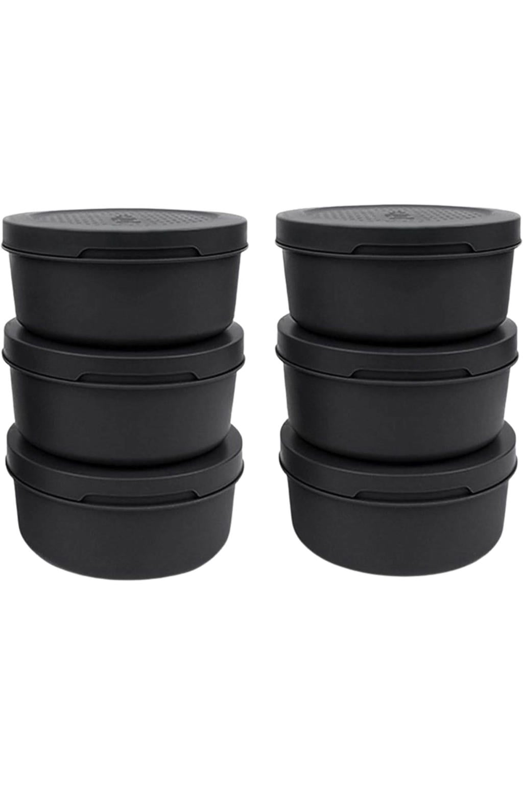 ZiiPa Pizzadeeg doos - ø 16 cm / 250 gram - Zwart - 6 stuks