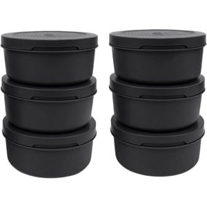 Pizzadeeg doos - ø 16 cm / 250 gram - Zwart - 6 stuks