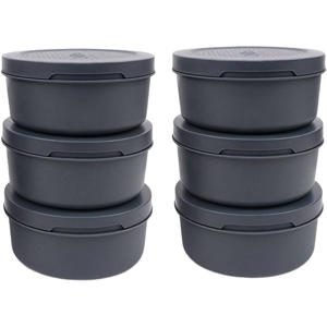 Pizzadeeg doos - ø 16 cm / 250 gram - Leisteen - 6 stuks