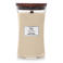 WoodWick WoodWick Geurkaars Large Vanilla Bean - 18 cm / ø 10 cm - Geurkaars in Glas - Houten Lont
