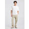 America Today straight casual broek met linnen bruin