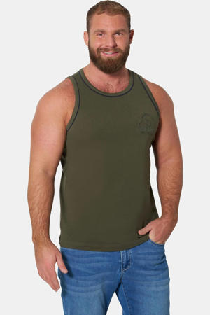 +FIT Collectie relaxed T-shirt HEGON olijfgroen