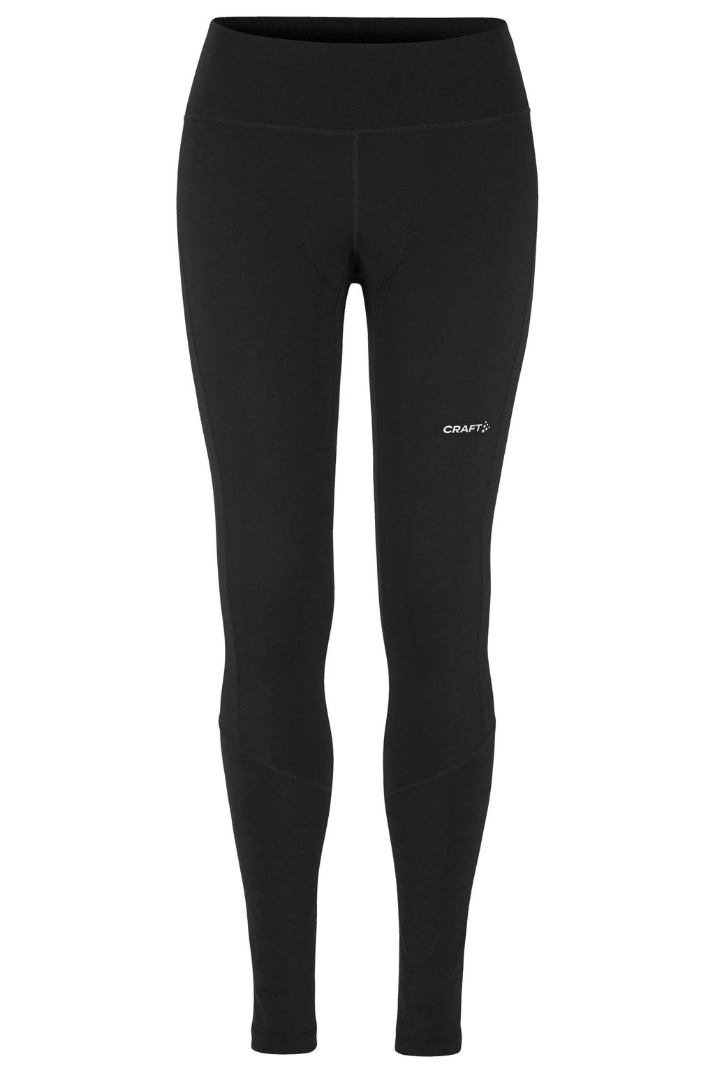 Zwarte heren Craft SubZ fietsbroek van polyamide met elastische tailleband en effen