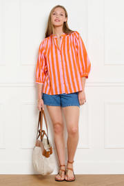 thumbnail: LOLALIZA gestreepte blouse oranje
