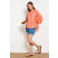 LOLALIZA gestreepte blouse oranje