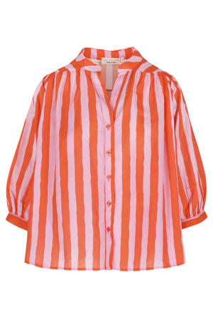 gestreepte blouse oranje