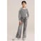 WE Fashion Blue Ridge wide leg jeans met patches - grijs