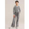 WE Fashion wide leg jeans met patches - grijs
