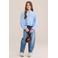 WE Fashion blouse met ruches - lichtblauw