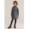 WE Fashion Blue Ridge spijkerjurk met panterprint - grijs