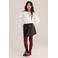 WE Fashion imitatieleren minirok - donkerrood