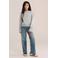 WE Fashion sweater met kant - grijs