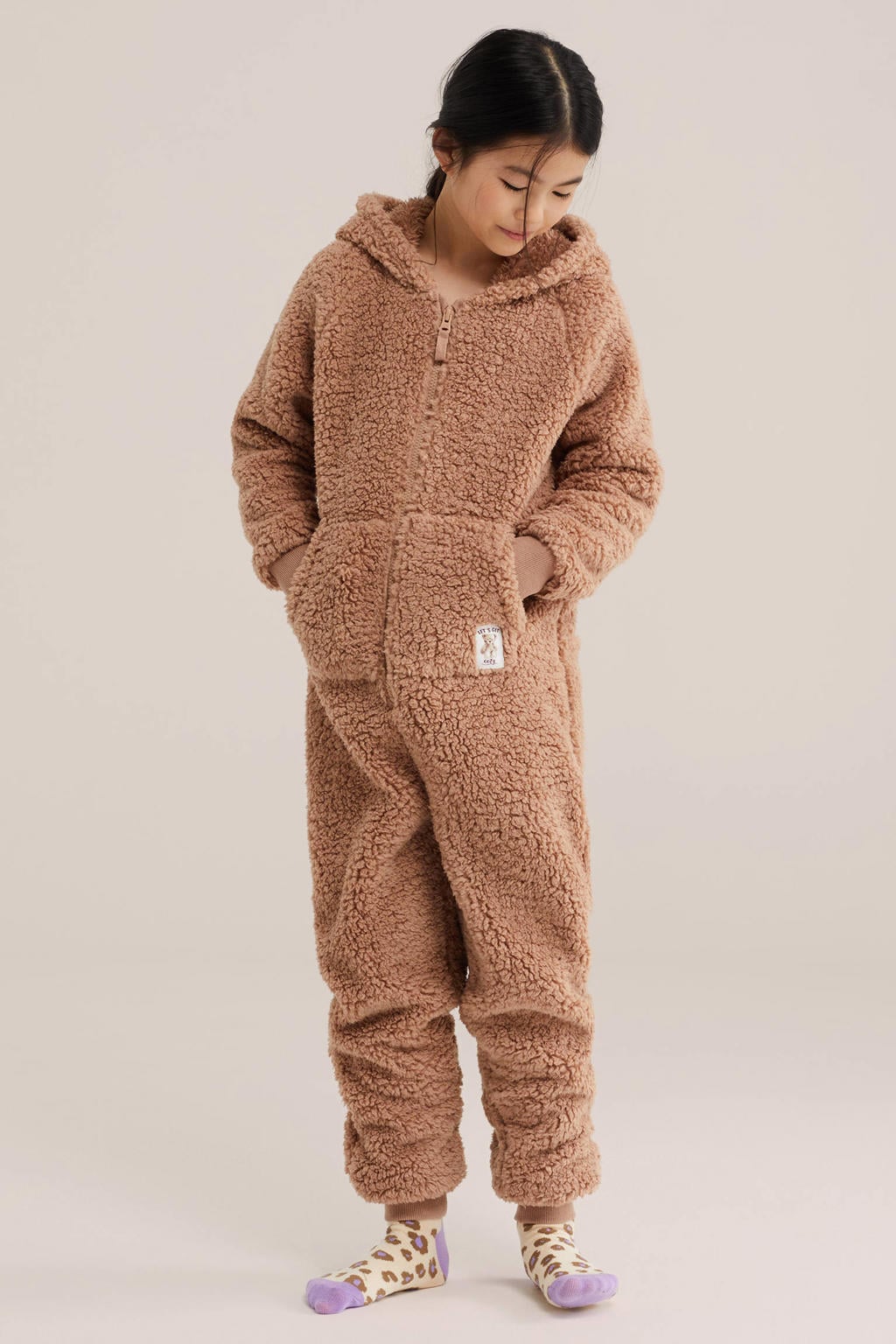 WE Fashion teddy onesie - bruin