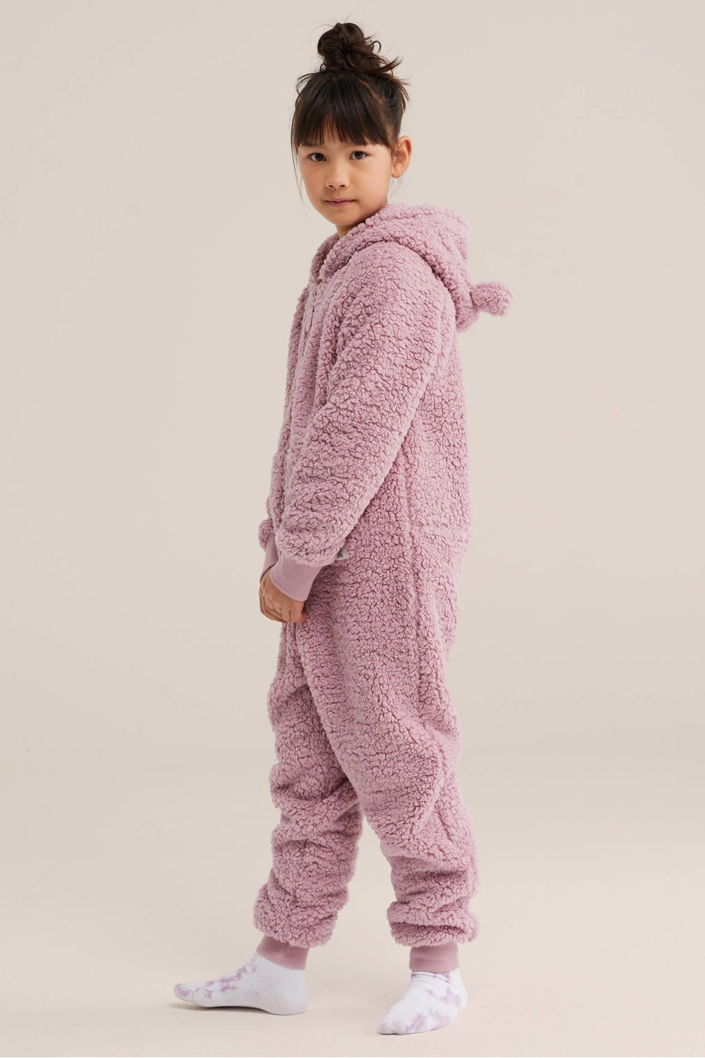 WE Fashion teddy onesie - oudroze