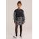 WE Fashion oversized sweater met ruches en panterprint - antraciet