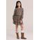WE Fashion korte rok met ruches en panterprint - beige