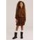WE Fashion korte rok met ruches en zebraprint - camel