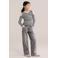 WE Fashion katoenen gestreepte gebreide trui met cut-out - ecru