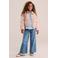 WE Fashion gestreepte blouse met borduursels - lichtblauw