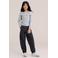 WE Fashion loose fit joggingbroek met studs - antraciet