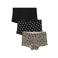 WE Fashion hipster met panterprint - zwart/bruin (set van 3)