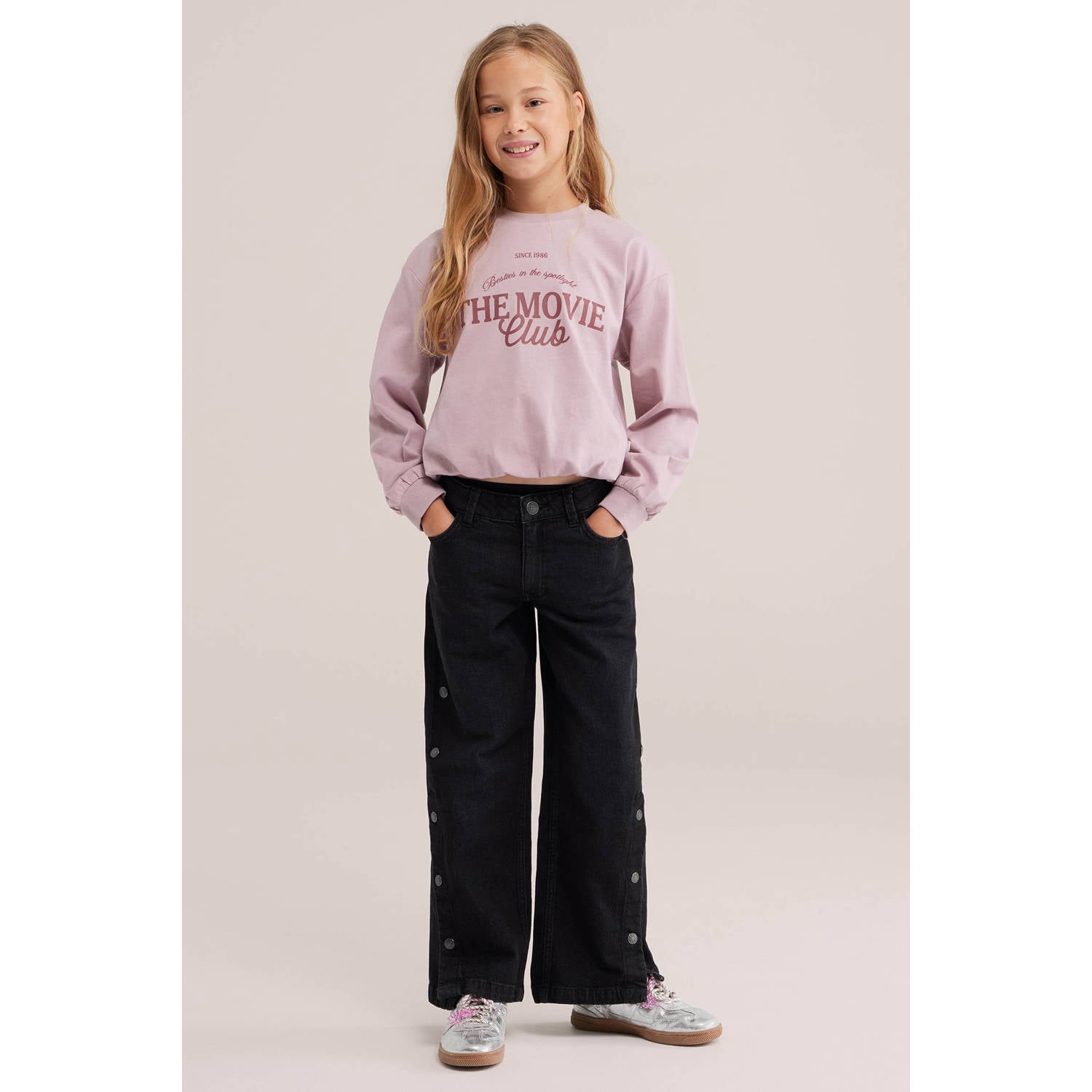 WE Fashion wide leg jeans black denim