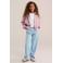WE Fashion Blue Ridge denim loose fit casual broek - lichtblauw