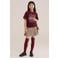 WE Fashion rechtvallend T-shirt - donkerrood