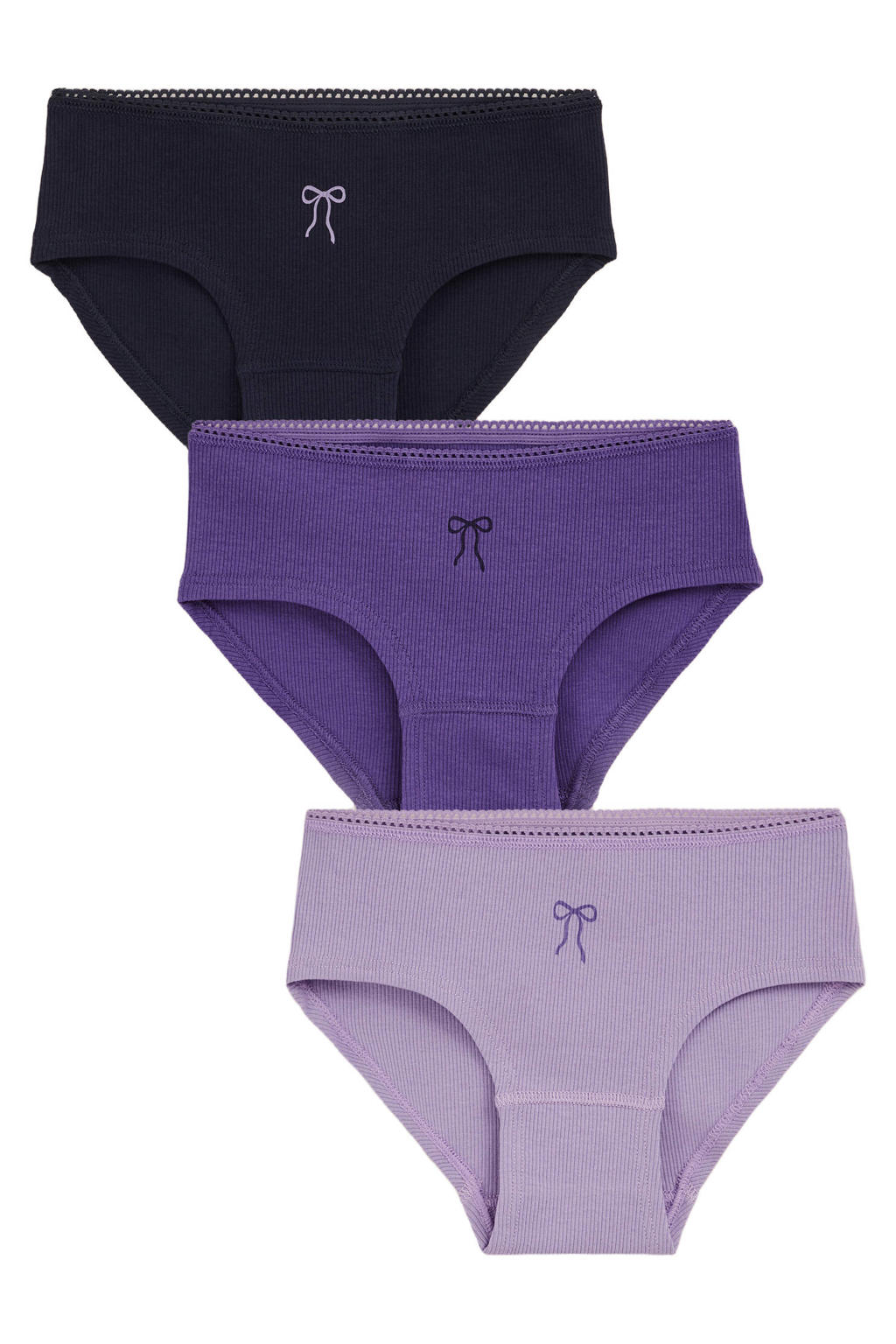 WE Fashion hipster - paars (set van 3)