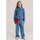 WE Fashion Blue Ridge denim blouse - mediumblauw