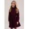 WE Fashion korte jurk met print - donkerrood/goud