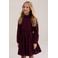WE Fashion midi jurk met print - donkerrood/goud