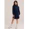 WE Fashion korte jurk met print - donkerblauw/goud